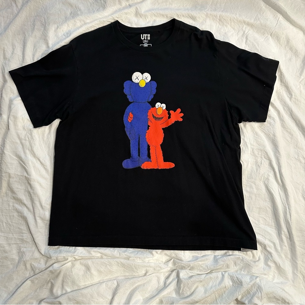 KAWS x Sesame Street Black  Short Sleeve Tee